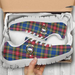 ScotsTee Shop Scottish Bethune Clan Crest Tartan Sneakers Tartan Casual Shoes