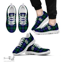 ScotsTee Shop Scottish Black Watch Modern Clan Crest Tartan Sneakers Tartan Casual Shoes