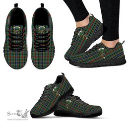 ScotsTee Shop Scottish Bisset Clan Crest Tartan Sneakers Tartan Casual Shoes