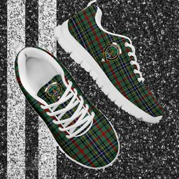 ScotsTee Shop Scottish Bisset Clan Crest Tartan Sneakers Tartan Casual Shoes