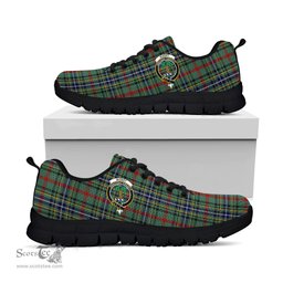 ScotsTee Shop Scottish Bisset Clan Crest Tartan Sneakers Tartan Casual Shoes