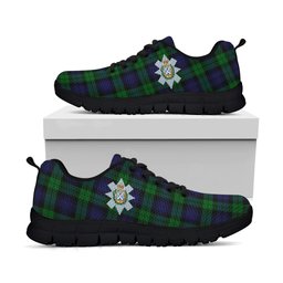 ScotsTee Shop Scottish Black Watch Clan Crest Tartan Sneakers Tartan Casual Shoes
