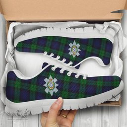 ScotsTee Shop Scottish Black Watch Clan Crest Tartan Sneakers Tartan Casual Shoes