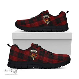 ScotsTee Shop Scottish Cameron Black and Red Clan Crest Tartan Sneakers Tartan Casual Shoes