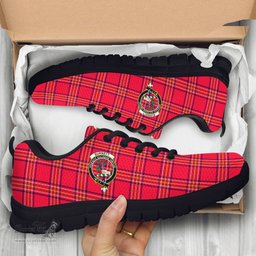 ScotsTee Shop Scottish Burnett Modern Clan Crest Tartan Sneakers Tartan Casual Shoes