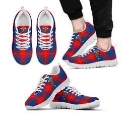 ScotsTee Shop Scottish Blane Clan Crest Tartan Sneakers Tartan Casual Shoes