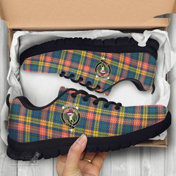 ScotsTee Shop Scottish Buchanan Ancient Clan Crest Tartan Sneakers Tartan Casual Shoes