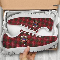 ScotsTee Shop Scottish Bruce Clan Crest Tartan Sneakers Tartan Casual Shoes