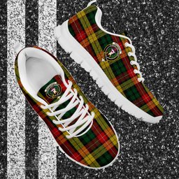 ScotsTee Shop Scottish Buchanan Clan Crest Tartan Sneakers Tartan Casual Shoes