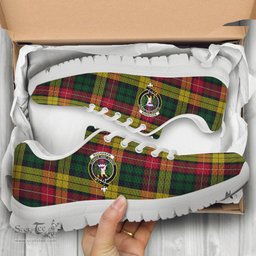 ScotsTee Shop Scottish Buchanan Clan Crest Tartan Sneakers Tartan Casual Shoes