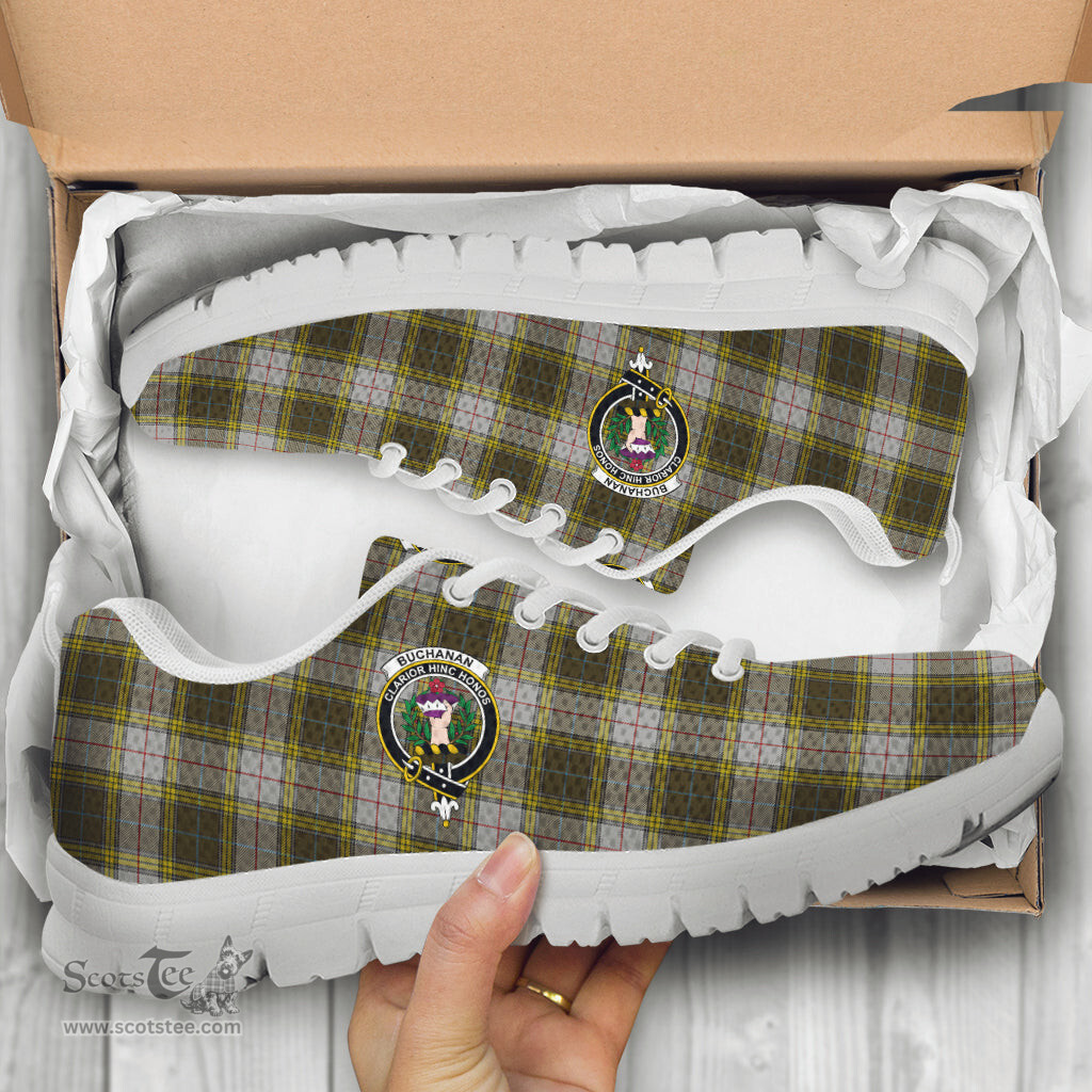 ScotsTee Shop Scottish Buchanan Dress Clan Crest Tartan Sneakers Tartan Casual Shoes