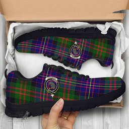 ScotsTee Shop Scottish Chalmers Modern Clan Crest Tartan Sneakers Tartan Casual Shoes