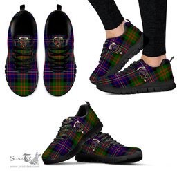 ScotsTee Shop Scottish Chalmers Modern Clan Crest Tartan Sneakers Tartan Casual Shoes