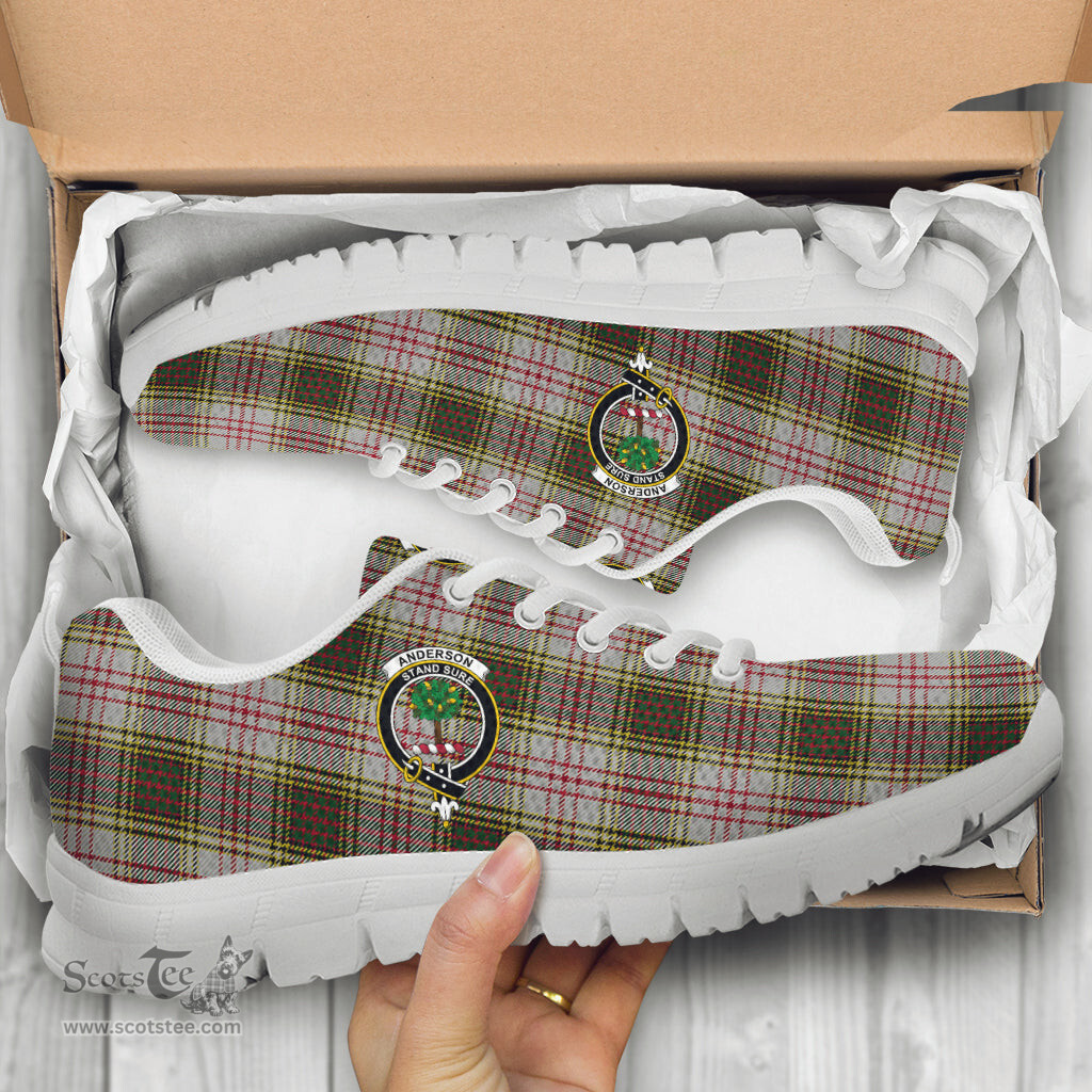 ScotsTee Shop Scottish Anderson Dress Clan Crest Tartan Sneakers Tartan Casual Shoes