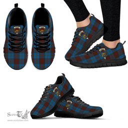 ScotsTee Shop Scottish Cameron Hunting Clan Crest Tartan Sneakers Tartan Casual Shoes