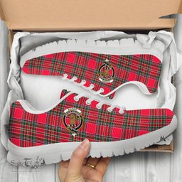 ScotsTee Shop Scottish Binning Clan Crest Tartan Sneakers Tartan Casual Shoes