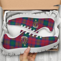 ScotsTee Shop Scottish Auchinleck Clan Crest Tartan Sneakers Tartan Casual Shoes