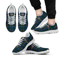 ScotsTee Shop Scottish Cockburn Ancient Clan Crest Tartan Sneakers Tartan Casual Shoes