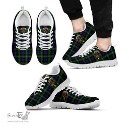 ScotsTee Shop Scottish Farquharson Clan Crest Tartan Sneakers Tartan Casual Shoes