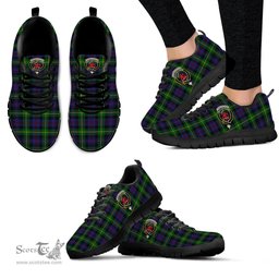 ScotsTee Shop Scottish Farquharson Clan Crest Tartan Sneakers Tartan Casual Shoes