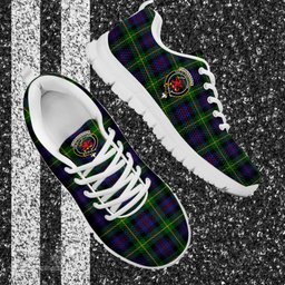 ScotsTee Shop Scottish Farquharson Clan Crest Tartan Sneakers Tartan Casual Shoes
