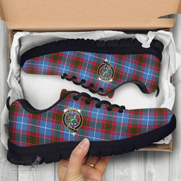 ScotsTee Shop Scottish Crichton Clan Crest Tartan Sneakers Tartan Casual Shoes