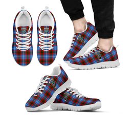 ScotsTee Shop Scottish Crichton Clan Crest Tartan Sneakers Tartan Casual Shoes