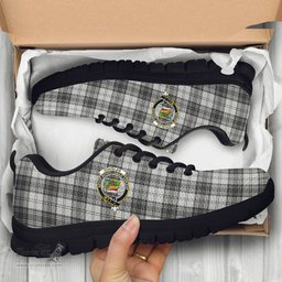 ScotsTee Shop Scottish Douglas Grey Modern Clan Crest Tartan Sneakers Tartan Casual Shoes