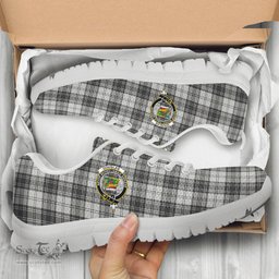 ScotsTee Shop Scottish Douglas Grey Modern Clan Crest Tartan Sneakers Tartan Casual Shoes