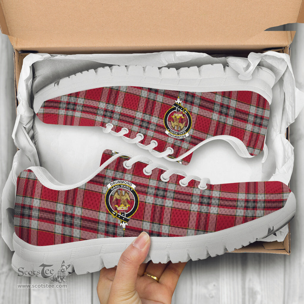 ScotsTee Shop Scottish Drummond of Perth Dress Clan Crest Tartan Sneakers Tartan Casual Shoes