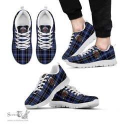 ScotsTee Shop Scottish Clark Clan Crest Tartan Sneakers Tartan Casual Shoes