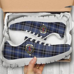 ScotsTee Shop Scottish Clark Clan Crest Tartan Sneakers Tartan Casual Shoes