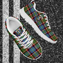 ScotsTee Shop Scottish Glass Clan Crest Tartan Sneakers Tartan Casual Shoes