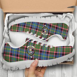 ScotsTee Shop Scottish Glass Clan Crest Tartan Sneakers Tartan Casual Shoes