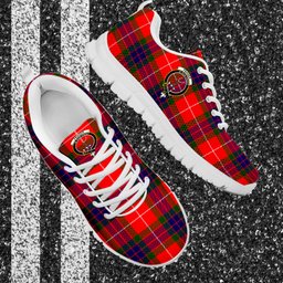 ScotsTee Shop Scottish Fraser Modern Clan Crest Tartan Sneakers Tartan Casual Shoes