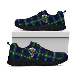ScotsTee Shop Scottish Forbes Modern Clan Crest Tartan Sneakers Tartan Casual Shoes