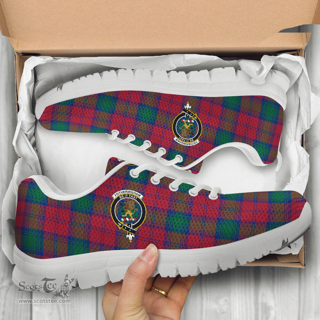 ScotsTee Shop Scottish Fotheringham Modern Clan Crest Tartan Sneakers Tartan Casual Shoes