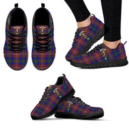 ScotsTee Shop Scottish Chisholm Hunting Modern Clan Crest Tartan Sneakers Tartan Casual Shoes