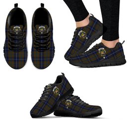 ScotsTee Shop Scottish Douglas Brown Clan Crest Tartan Sneakers Tartan Casual Shoes