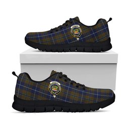 ScotsTee Shop Scottish Douglas Brown Clan Crest Tartan Sneakers Tartan Casual Shoes