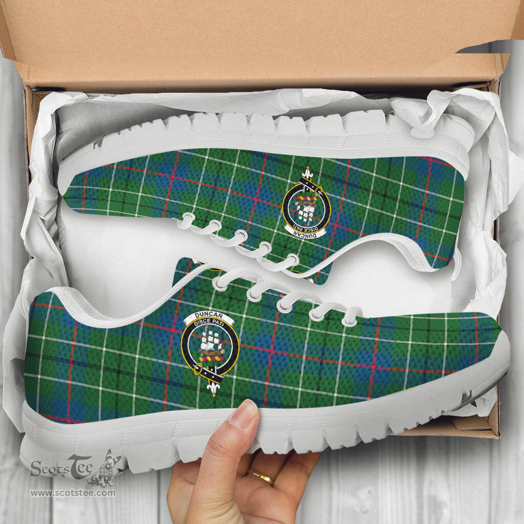 ScotsTee Shop Scottish Duncan Ancient Clan Crest Tartan Sneakers Tartan Casual Shoes