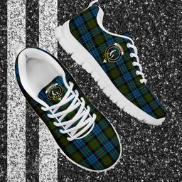 ScotsTee Shop Scottish Fletcher of Dunans Clan Crest Tartan Sneakers Tartan Casual Shoes