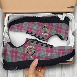 ScotsTee Shop Scottish Crawford Ancient Clan Crest Tartan Sneakers Tartan Casual Shoes