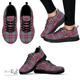 ScotsTee Shop Scottish Crawford Ancient Clan Crest Tartan Sneakers Tartan Casual Shoes