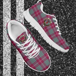 ScotsTee Shop Scottish Crawford Ancient Clan Crest Tartan Sneakers Tartan Casual Shoes