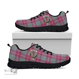 ScotsTee Shop Scottish Crawford Ancient Clan Crest Tartan Sneakers Tartan Casual Shoes