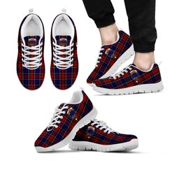 ScotsTee Shop Scottish Clark (Lion) Red Clan Crest Tartan Sneakers Tartan Casual Shoes
