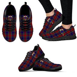 ScotsTee Shop Scottish Clark (Lion) Red Clan Crest Tartan Sneakers Tartan Casual Shoes