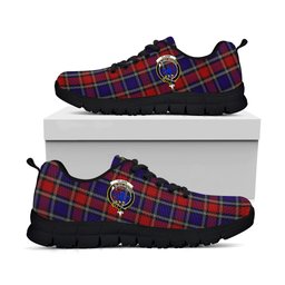 ScotsTee Shop Scottish Clark (Lion) Red Clan Crest Tartan Sneakers Tartan Casual Shoes