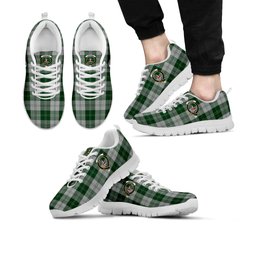 ScotsTee Shop Scottish Erskine Green Clan Crest Tartan Sneakers Tartan Casual Shoes
